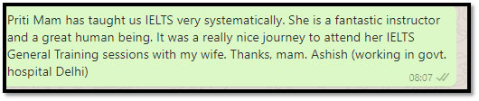 Student feedback image 2 published by IELTS Gurukul