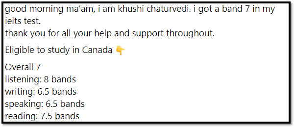 Student feedback image 7 published by IELTS Gurukul