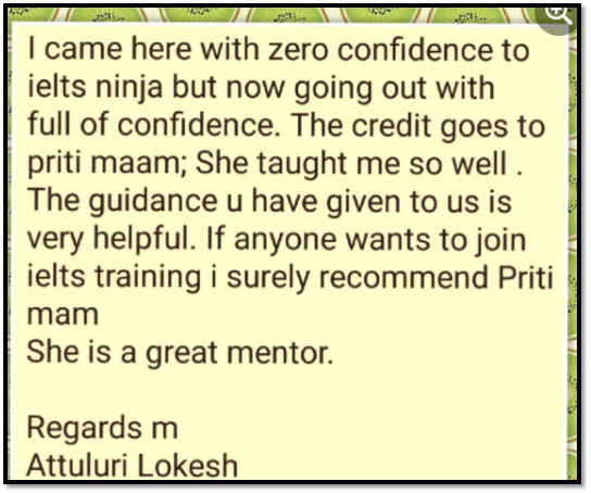 Student feedback image 14 published by IELTS Gurukul