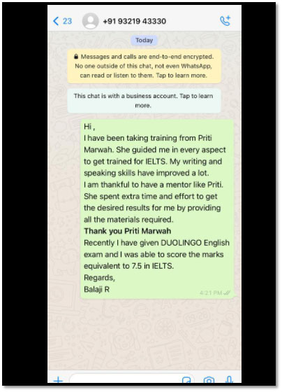 Student feedback image 15 published by IELTS Gurukul